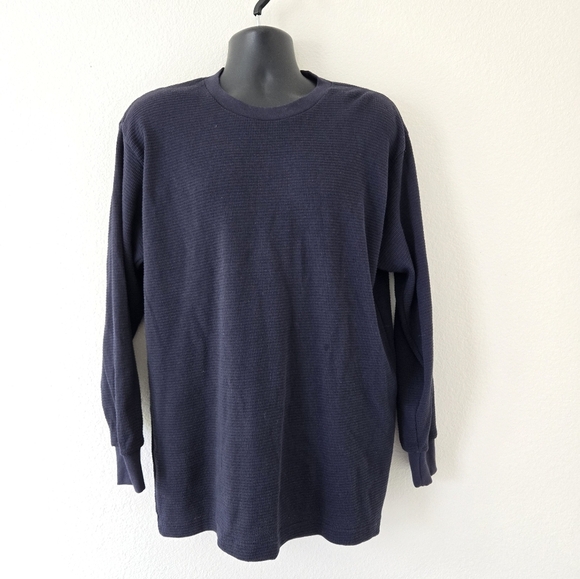 Shaka Wear Long Sleeve Thermal Shirt Tee-Shirt in Navy Color Men’s size Large - Picture 1 of 15